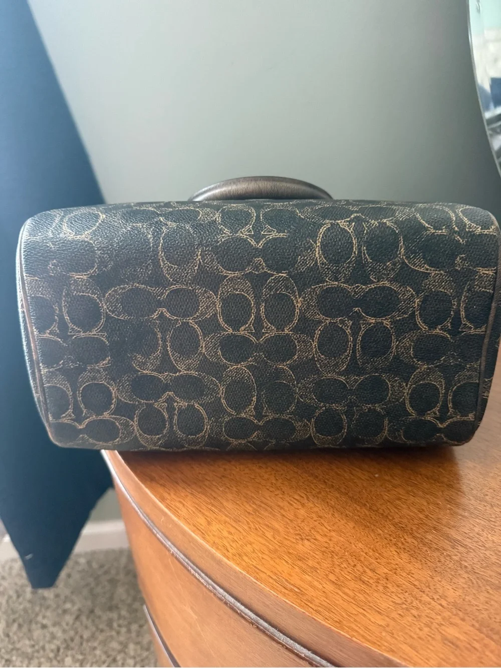 Coach Rowan loved signature canvas with Gold Hardware